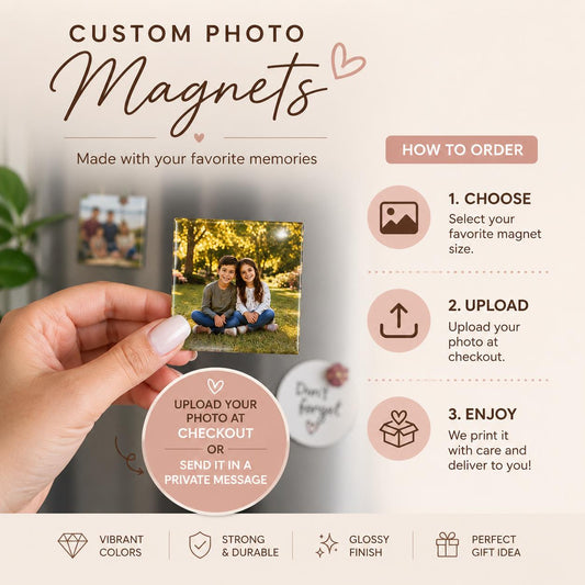 Custom 2x2 photo magnets