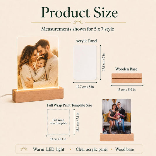 Personalized photo night light