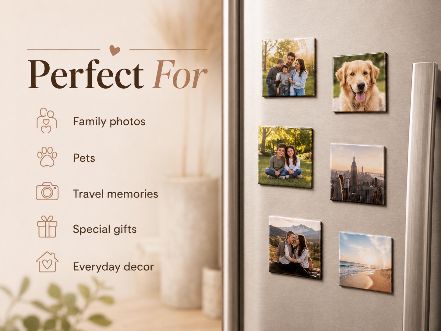 Custom 2x2 photo magnets