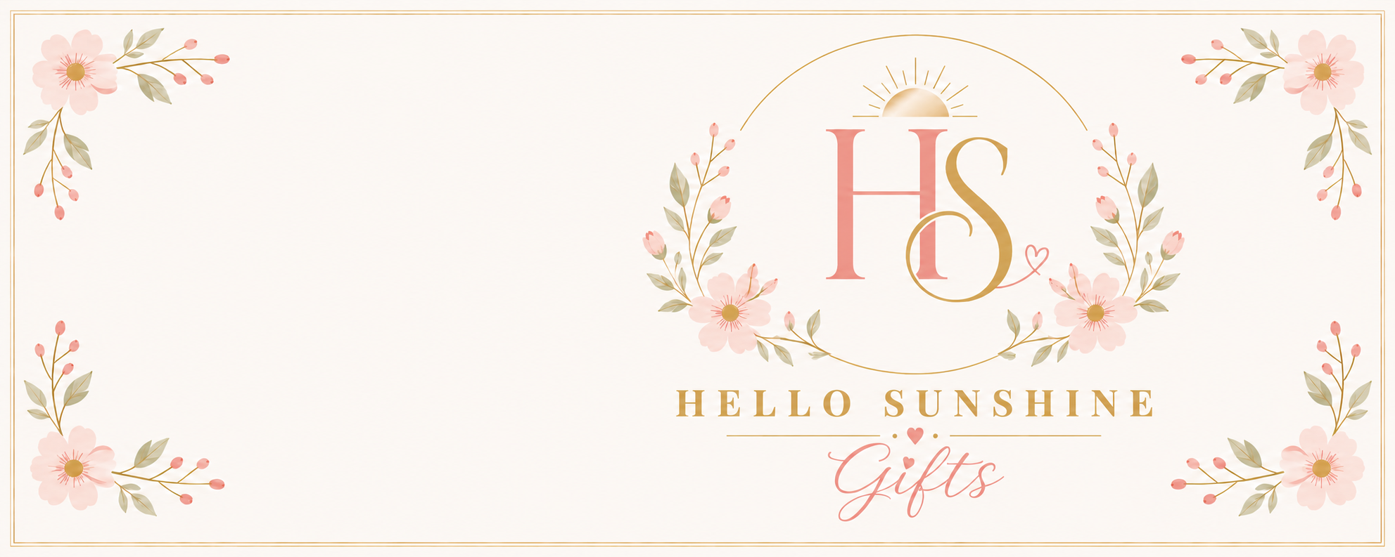 Hello Sunshine Gifts personalized handmade gifts banner