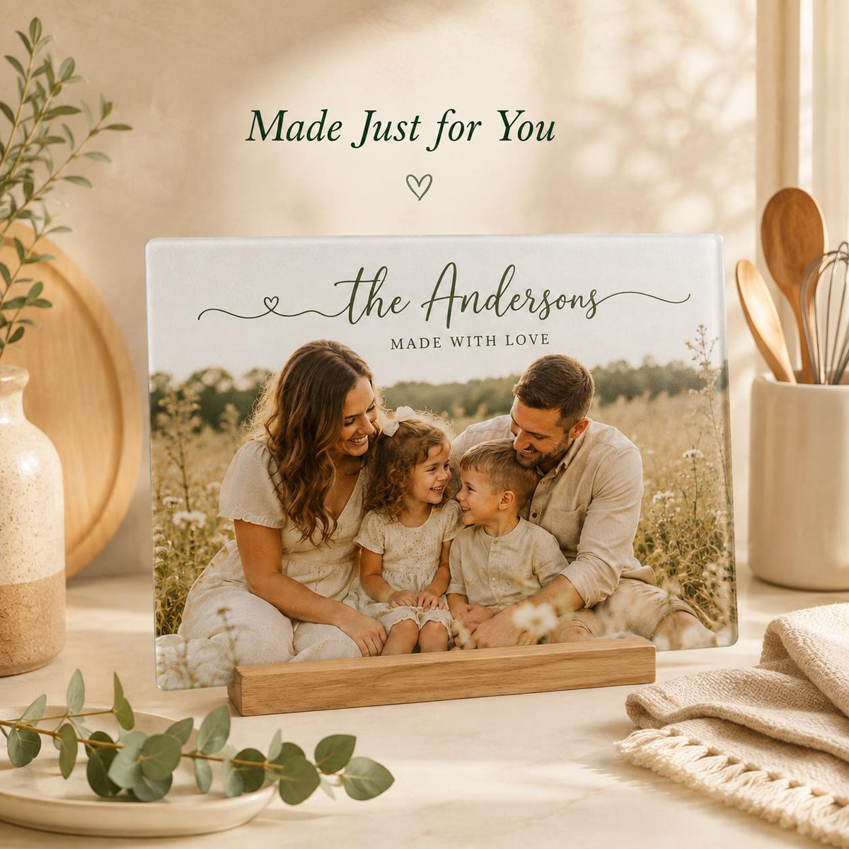 Personalized glass cutting board