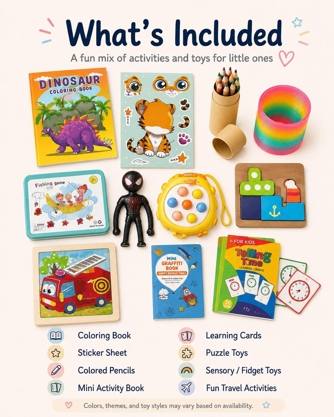 Personalized kids activity backpack
