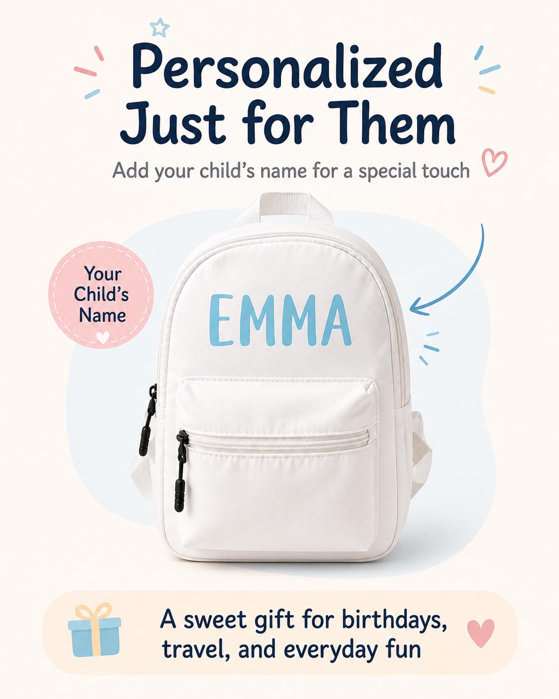 Personalized kids activity backpack