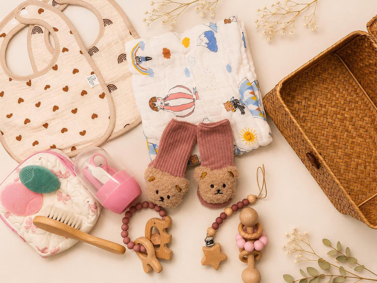 Personalized newborn gift basket