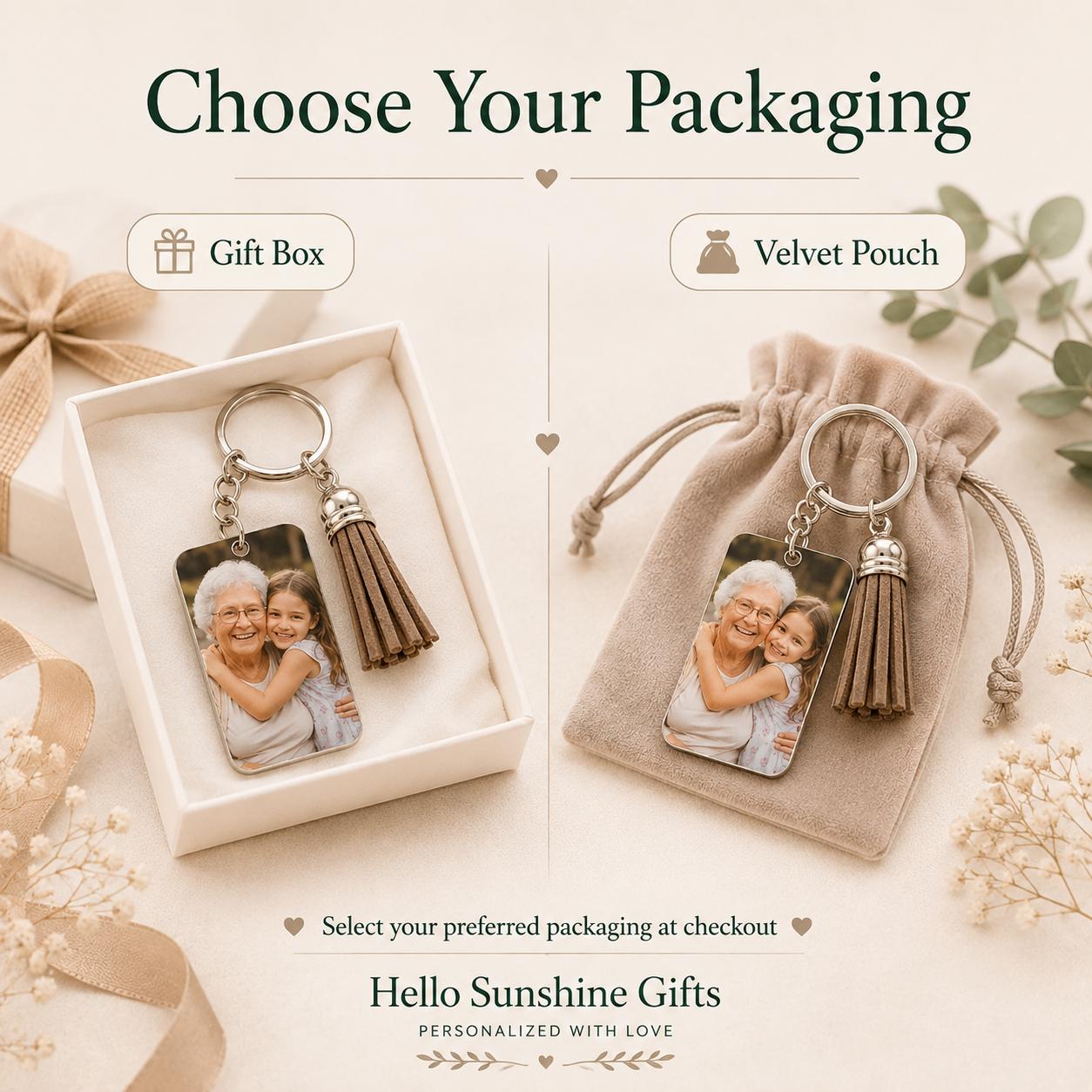 Personalized photo keychain
