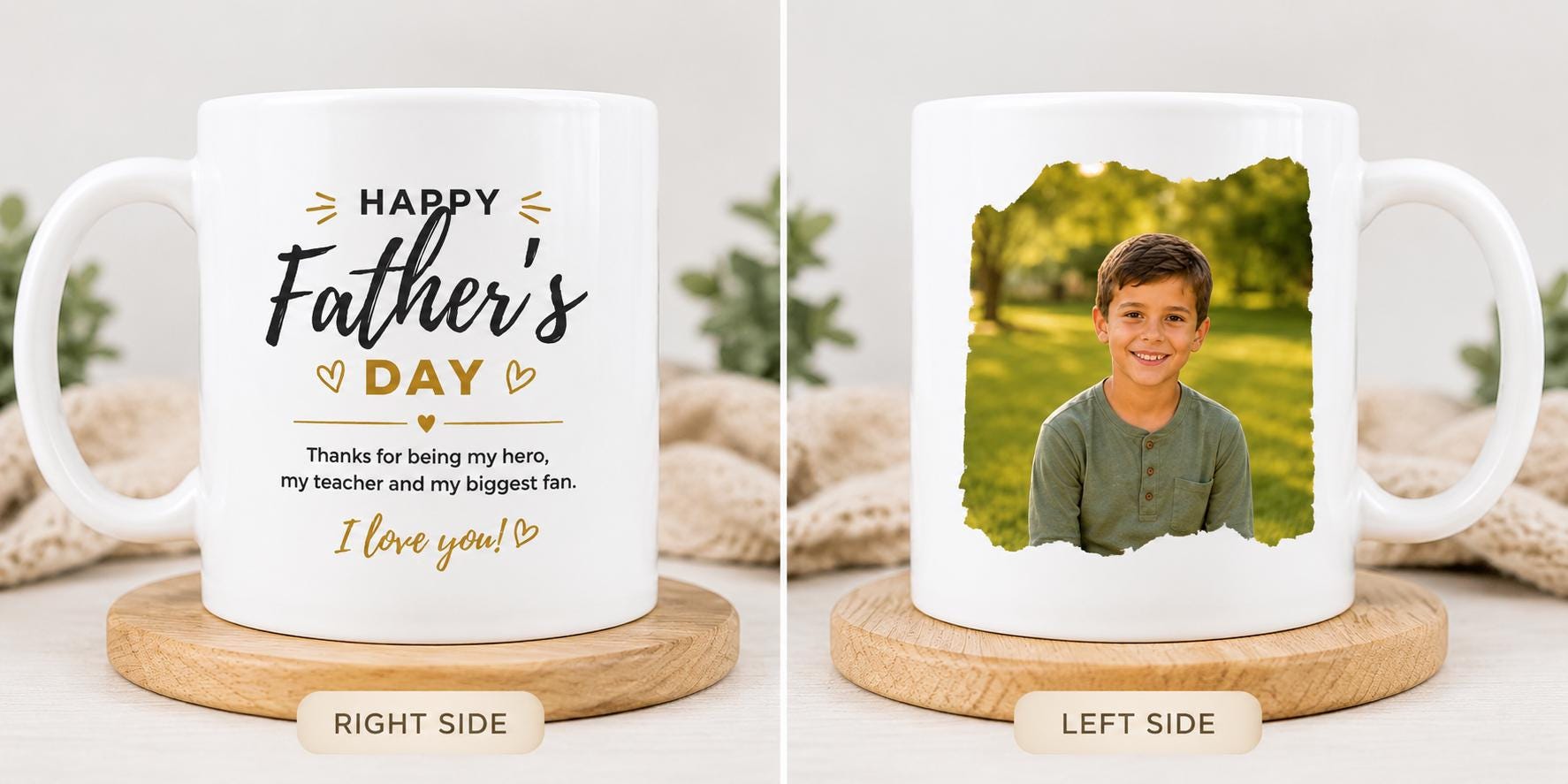 Personalized photo mug