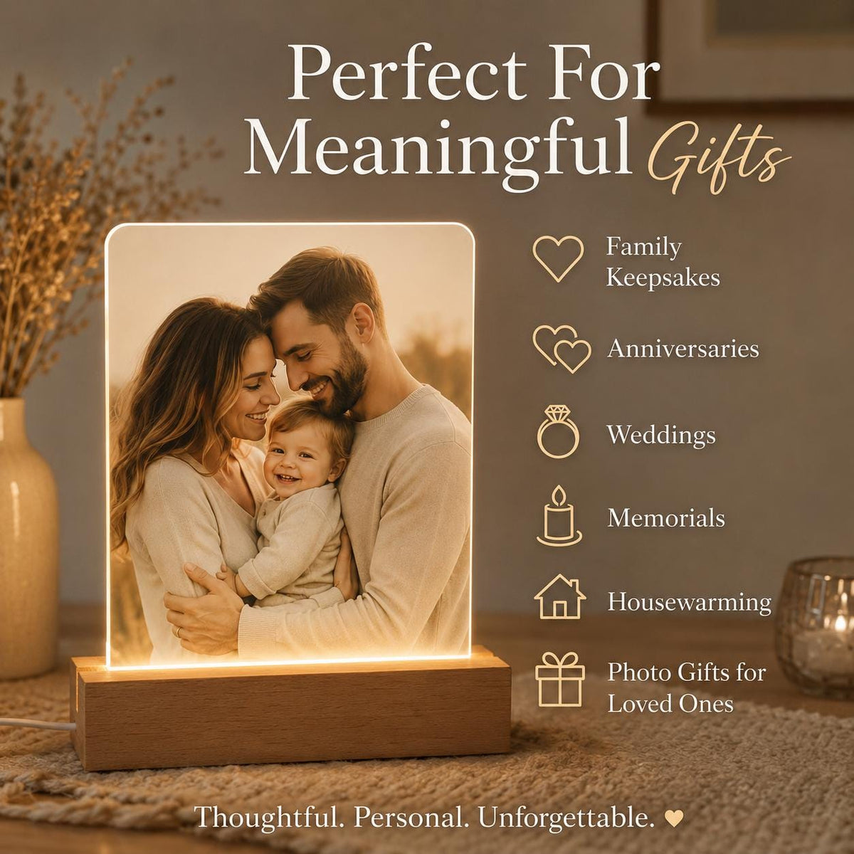 Personalized photo night light
