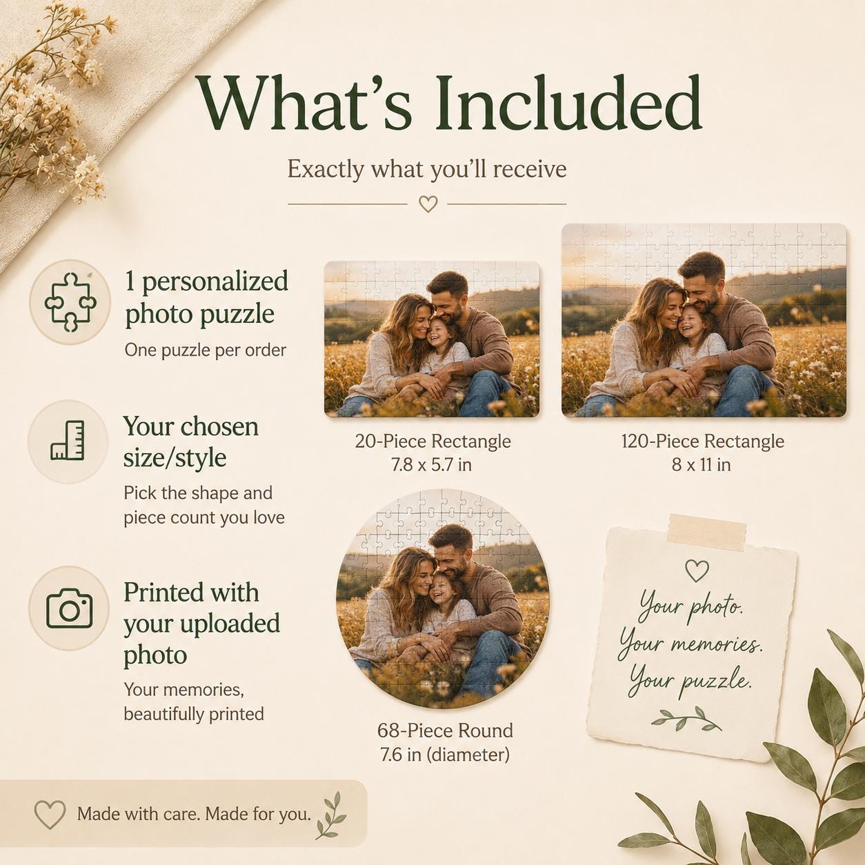 Personalized photo puzzle