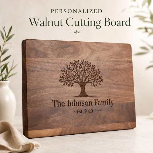 Personalized walnut cutting board
