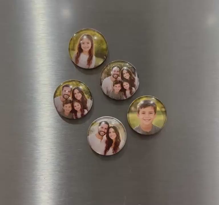 Personalized photo glass magnets video